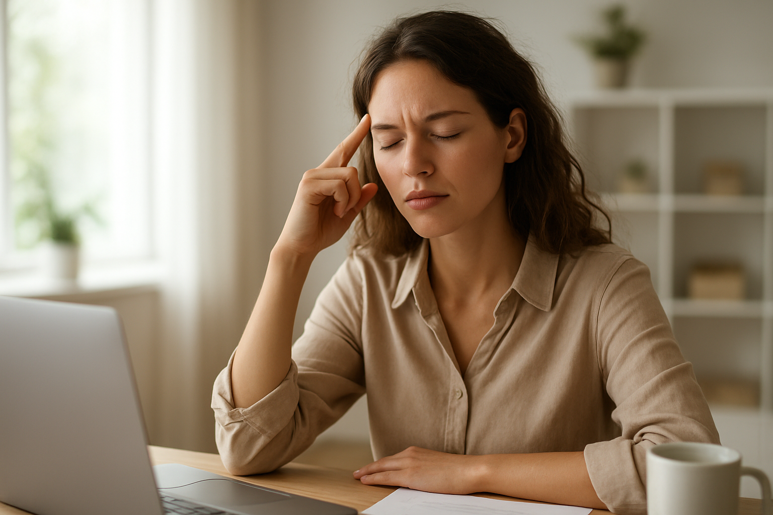 Menedżer analizujący dane i symbol intuicji – ilustracja artykułu