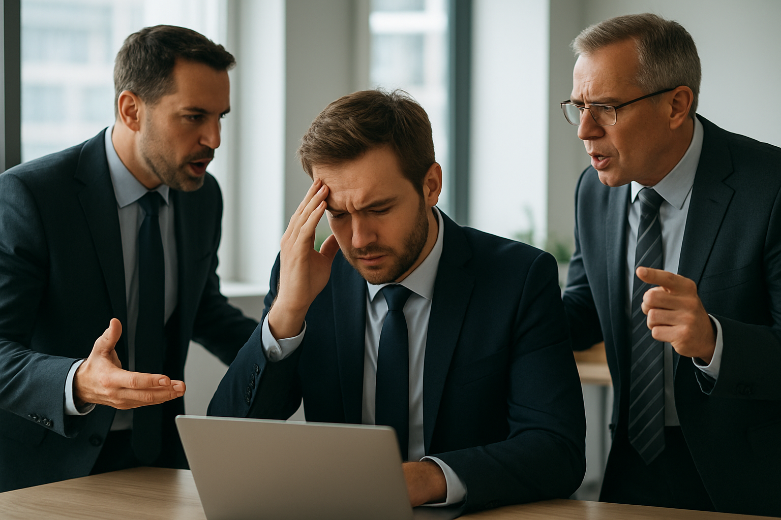 Zarząd omawiający scenariusze strategiczne i wykresy – ilustracja artykułu