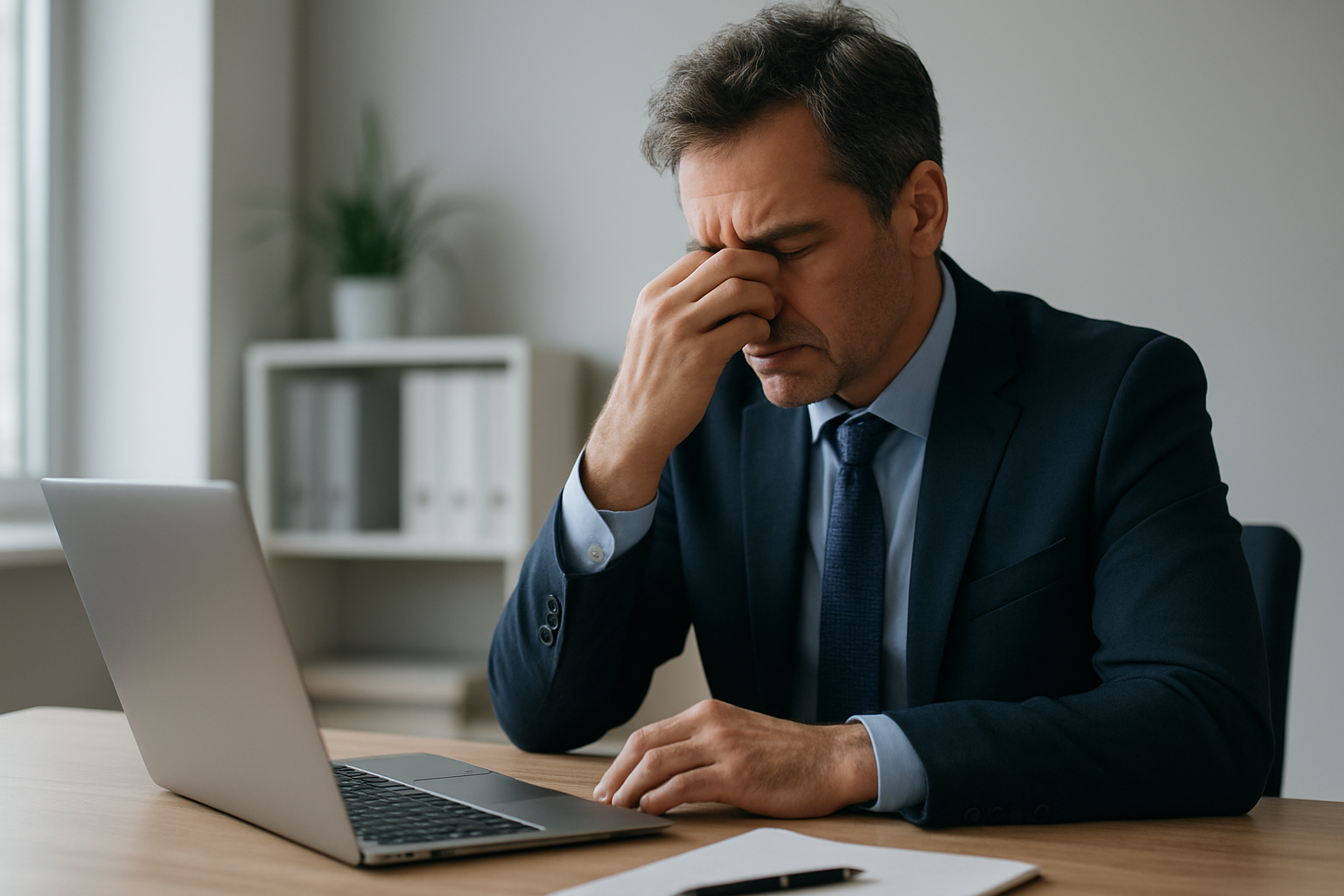 Właściciel firmy omawiający strategię z kadrą zarządzającą – ilustracja artykułu