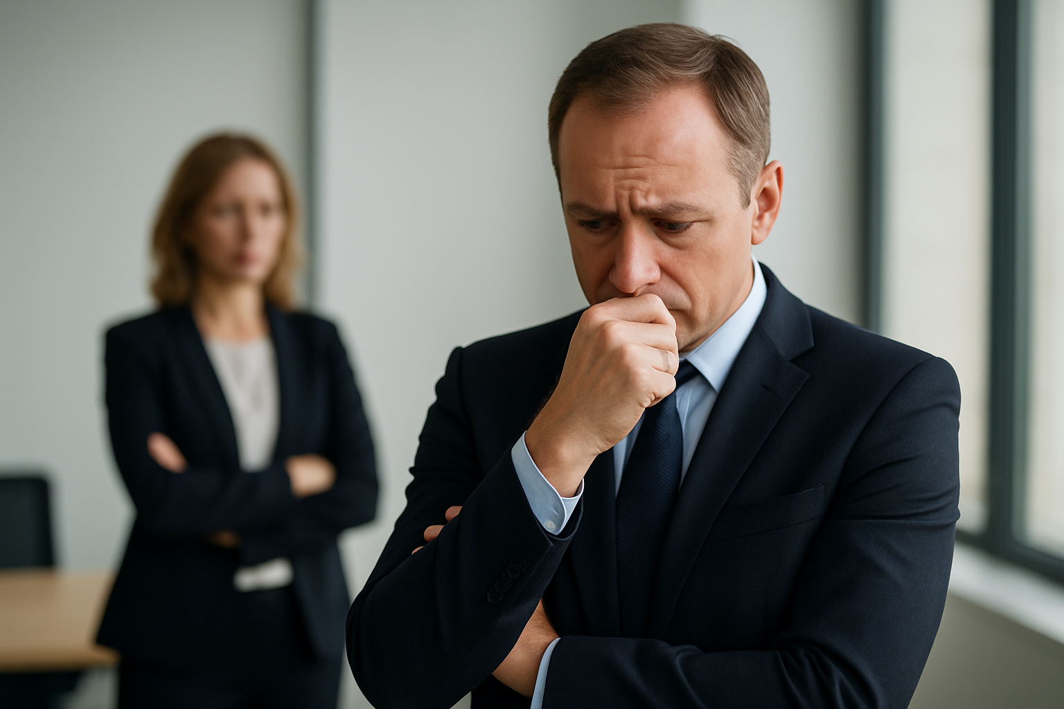 Lider zastanawiający się nad decyzją strategiczną – ilustracja artykułu