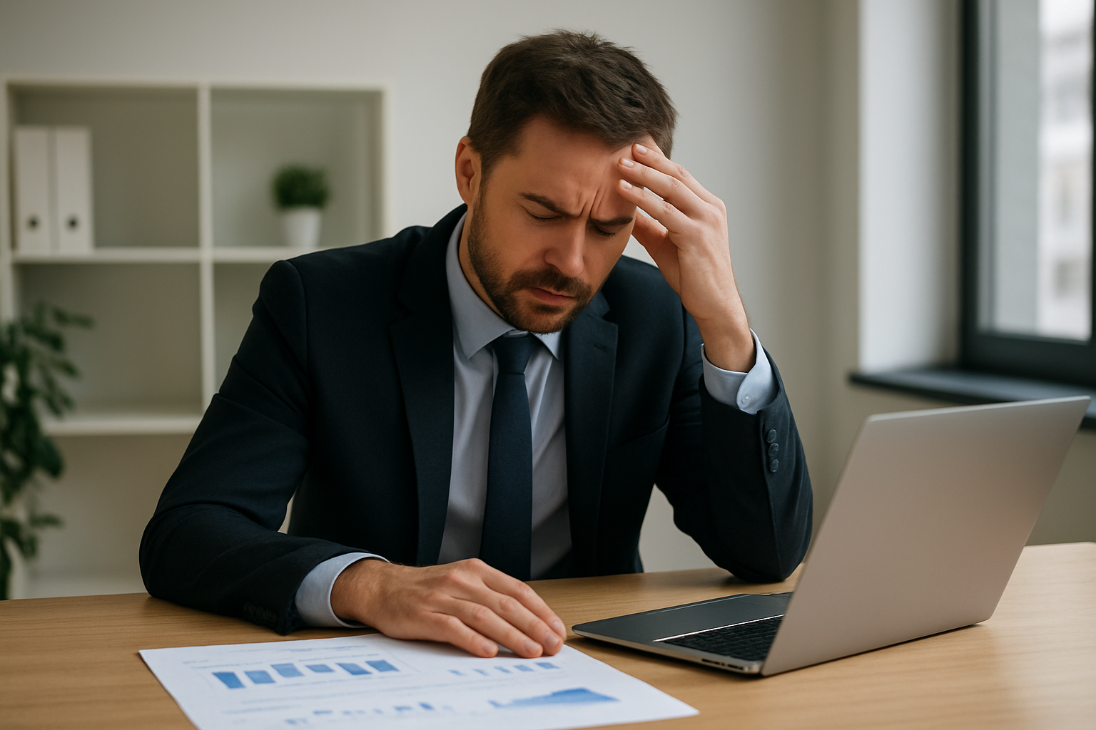 Zarząd analizujący strategię i wykresy – ilustracja artykułu