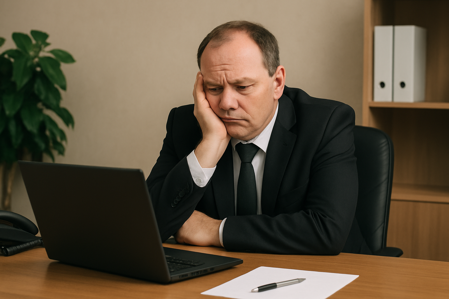 Managerowie analizujący raporty przy stole konferencyjnym – ilustracja artykułu