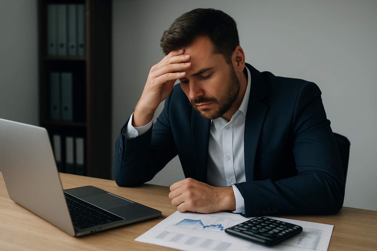 Menedżerowie analizujący ryzyko decyzji przy wykresach – ilustracja artykułu