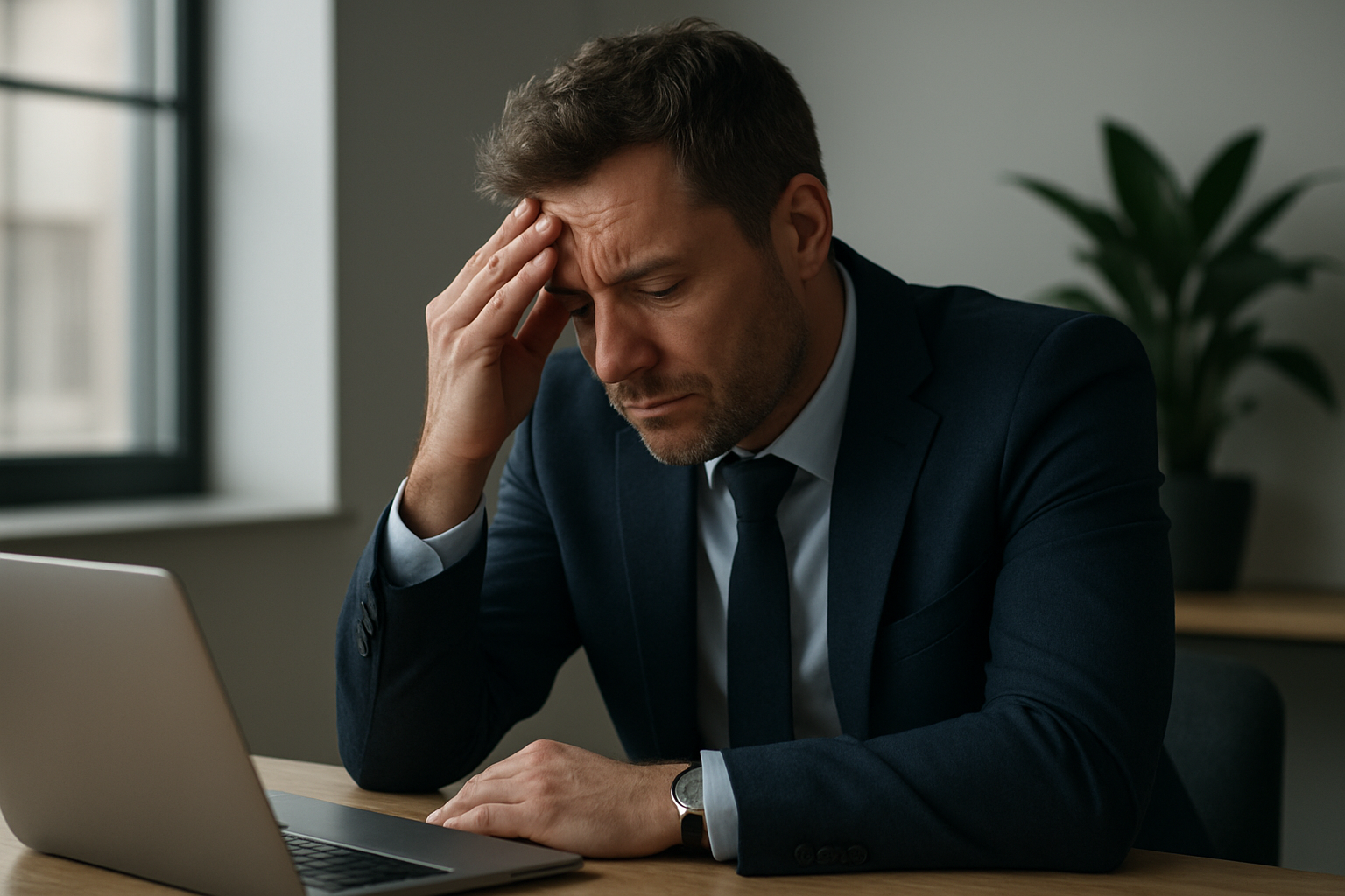 Lider w refleksji przy stole konferencyjnym – ilustracja artykułu