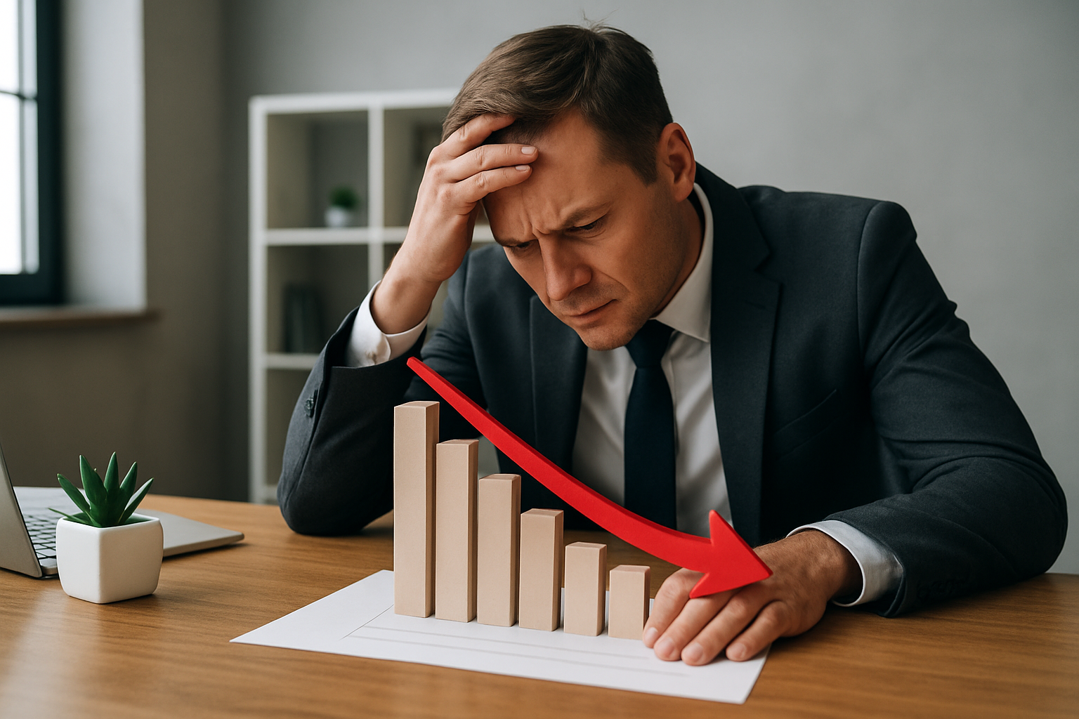 Menedżerowie analizujący wykres wzrostu i KPI – ilustracja artykułu