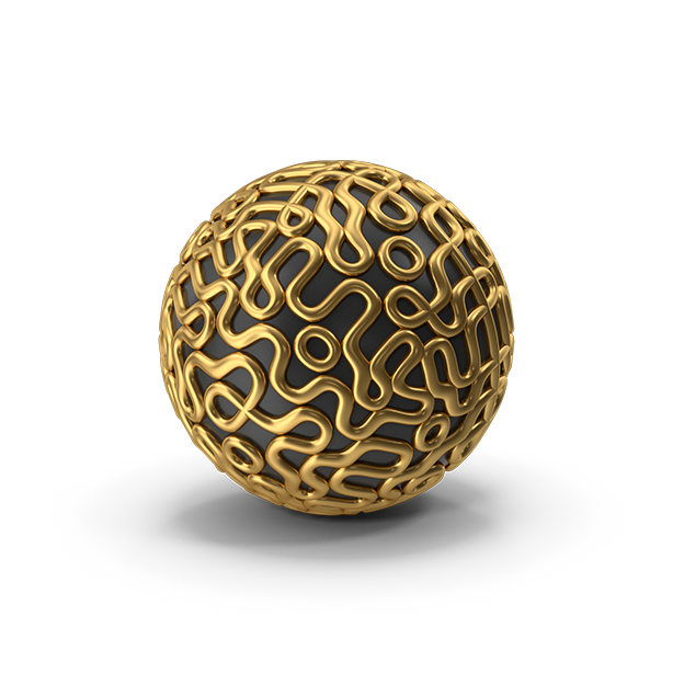 Gold Black Sphere.H03.2k grafika symbolizująca wspólne osiągnięcia EBC