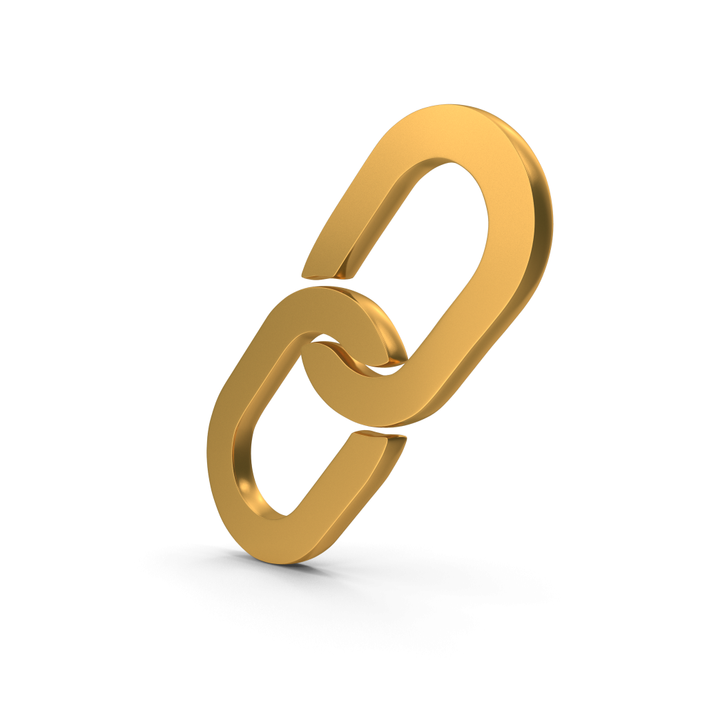 Linking Chain User Interface Icon Gold.I03.2k łańcuch symbolizujący partnerstwo członków Executive Business Club