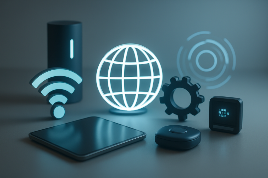 Fotografia przedstawiająca przyszłościowe technologie i nowoczesne urządzenia