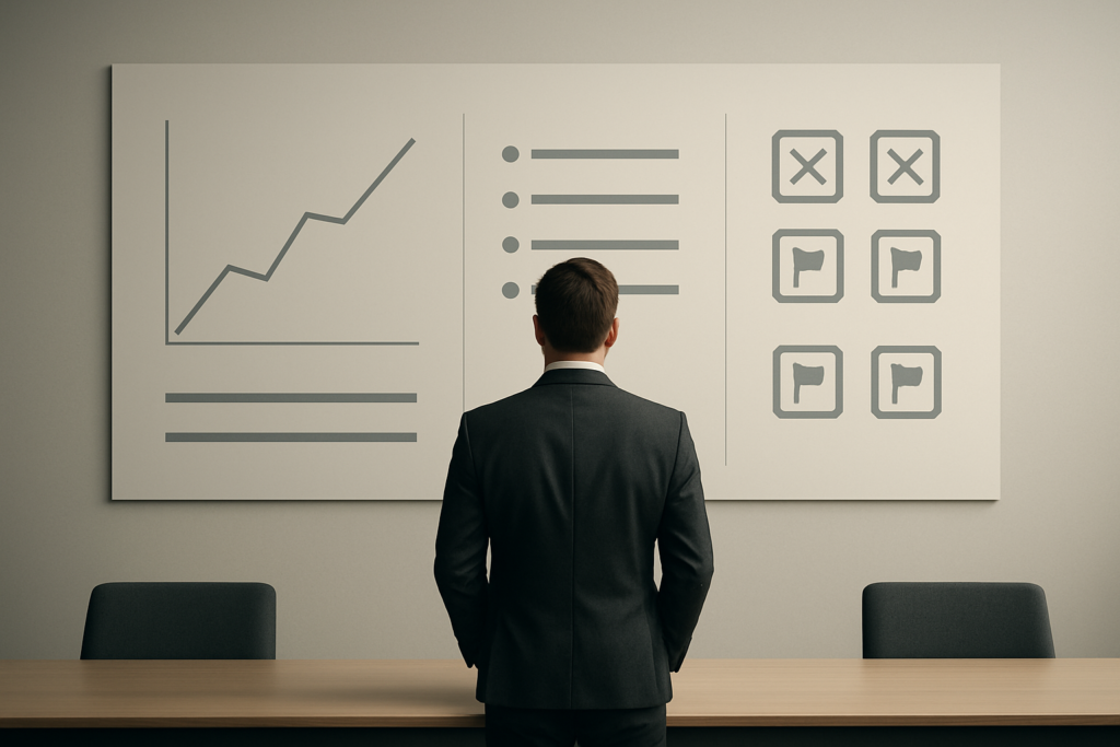 Lider analizujący priorytety i podejmujący decyzję o odpuszczeniu