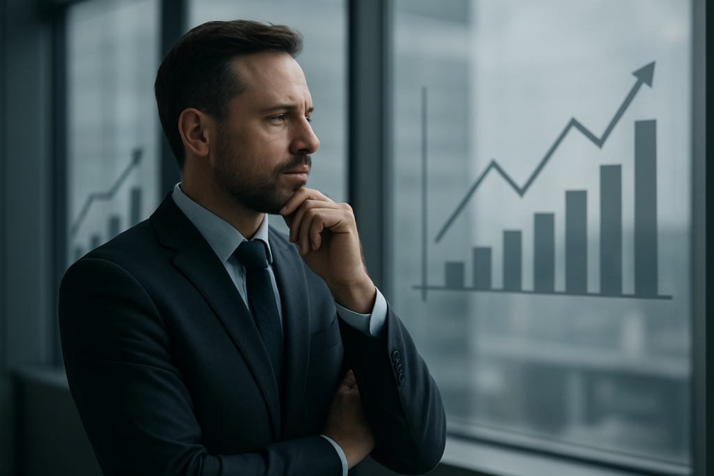 Lider zastanawiający się nad decyzją strategiczną