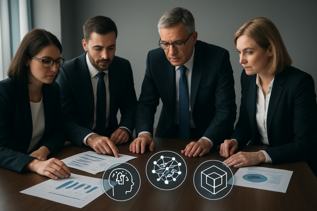 Zespół analizujący przyszłe trendy technologiczne